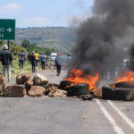 Smoke and Flames at the Roadblock